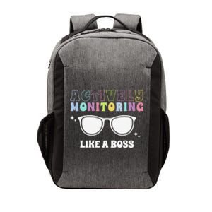 Actively Monitoring Like A Boss Testing Day Funny Teacher Vector Backpack