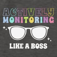 Actively Monitoring Like A Boss Testing Day Funny Teacher Vector Backpack