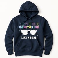 Actively Monitoring Like A Boss Testing Day Funny Teacher Hoodie