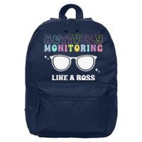 Actively Monitoring Like A Boss Testing Day Funny Teacher 16 in Basic Backpack