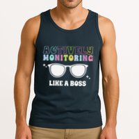 Actively Monitoring Like A Boss Testing Day Funny Teacher Tank Top