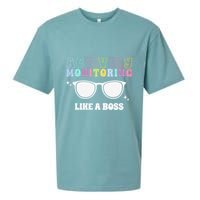 Actively Monitoring Like A Boss Testing Day Funny Teacher Sueded Cloud Jersey T-Shirt