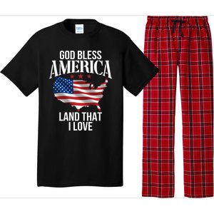 American Map Land That I Love Patrioticic Memorial Day 4th O Gift Pajama Set