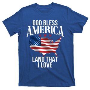 American Map Land That I Love Patrioticic Memorial Day 4th O Gift T-Shirt