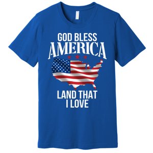 American Map Land That I Love Patrioticic Memorial Day 4th O Gift Premium T-Shirt