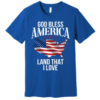 American Map Land That I Love Patrioticic Memorial Day 4th O Gift Premium T-Shirt