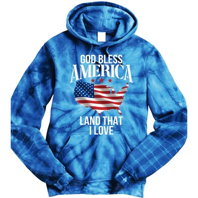 American Map Land That I Love Patrioticic Memorial Day 4th O Gift Tie Dye Hoodie