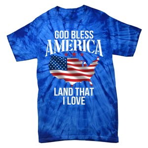 American Map Land That I Love Patrioticic Memorial Day 4th O Gift Tie-Dye T-Shirt