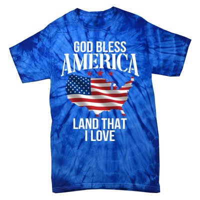 American Map Land That I Love Patrioticic Memorial Day 4th O Gift Tie-Dye T-Shirt