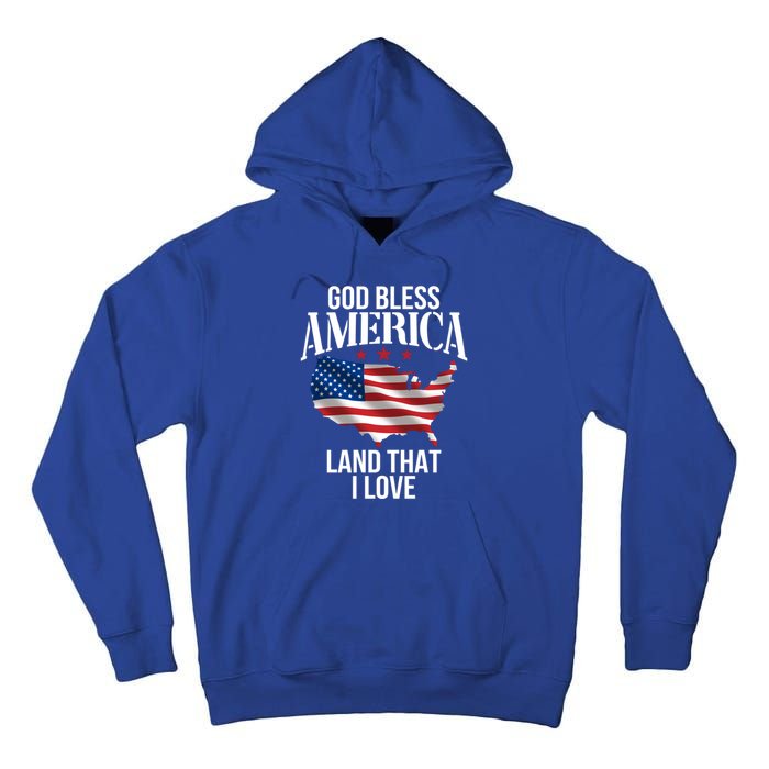 American Map Land That I Love Patrioticic Memorial Day 4th O Gift Tall Hoodie