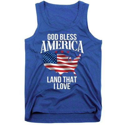 American Map Land That I Love Patrioticic Memorial Day 4th O Gift Tank Top