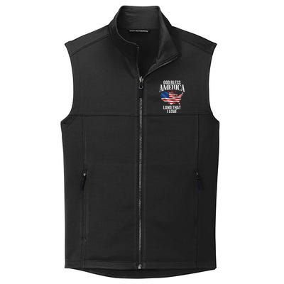 American Map Land That I Love Patrioticic Memorial Day 4th O Gift Collective Smooth Fleece Vest