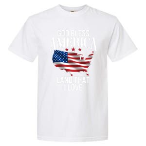 American Map Land That I Love Patrioticic Memorial Day 4th O Gift Garment-Dyed Heavyweight T-Shirt