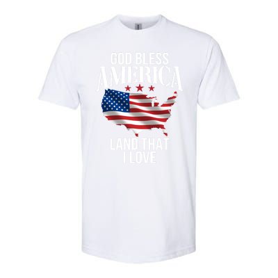 American Map Land That I Love Patrioticic Memorial Day 4th O Gift Softstyle CVC T-Shirt