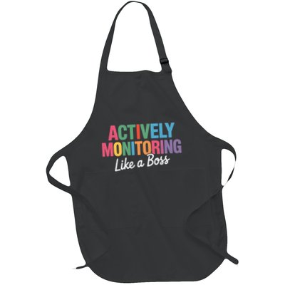 Actively Monitoring Like A Boss State Testing Full-Length Apron With Pockets