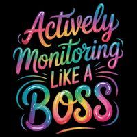Actively Monitoring Like A Boss Drawstring Bag