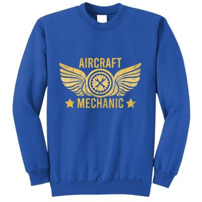 Aircraft Mechanic Logo Badge Aviation Gift Sweatshirt