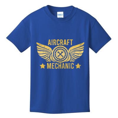 Aircraft Mechanic Logo Badge Aviation Gift Kids T-Shirt