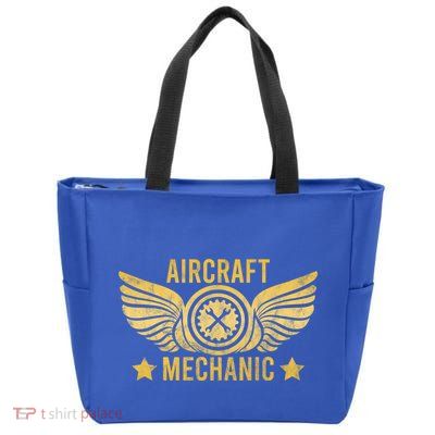 Aircraft Mechanic Logo Badge Aviation Gift Zip Tote Bag