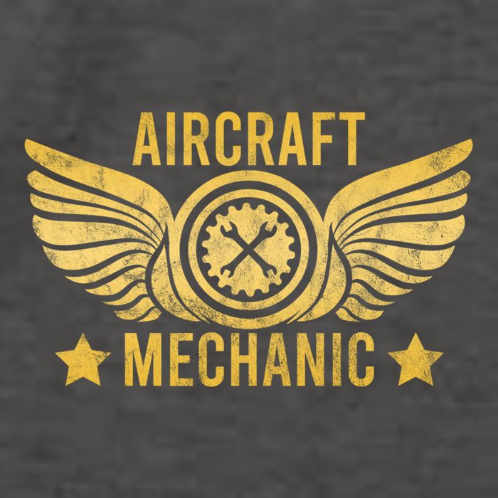 Aircraft Mechanic Logo Badge Aviation Gift Vector Backpack