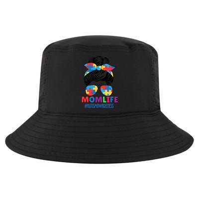 Autism Mom Life #Autismawareness Messy Bun Bandana Mothers Cute Gift Cool Comfort Performance Bucket Hat