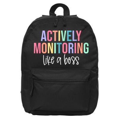 Actively Monitoring Like A Boss State Testing Teacher  16 in Basic Backpack