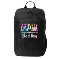 Actively Monitoring Like A Boss State Testing Day Teacher City Backpack