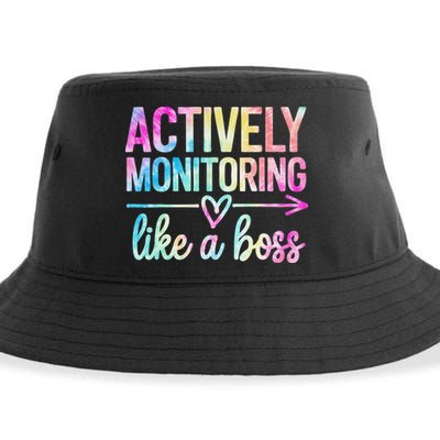 Actively Monitoring Like A Boss State Testing Day Teacher Sustainable Bucket Hat
