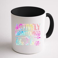 Actively Monitoring Like A Boss State Testing Day Teacher Mug