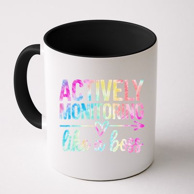 Actively Monitoring Like A Boss State Testing Day Teacher Mug