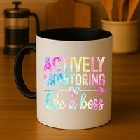 Actively Monitoring Like A Boss State Testing Day Teacher Mug