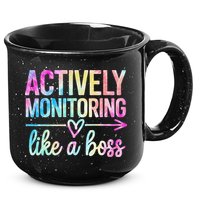 Actively Monitoring Like A Boss State Testing Day Teacher 15oz Campfire Ceramic Mug