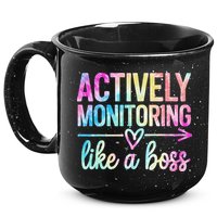 Actively Monitoring Like A Boss State Testing Day Teacher 15oz Campfire Ceramic Mug
