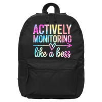 Actively Monitoring Like A Boss State Testing Day Teacher 16 in Basic Backpack