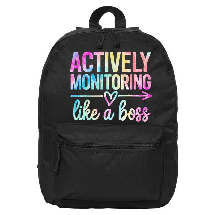 Actively Monitoring Like A Boss State Testing Day Teacher 16 in Basic Backpack