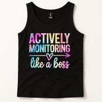 Actively Monitoring Like A Boss State Testing Day Teacher Tank Top
