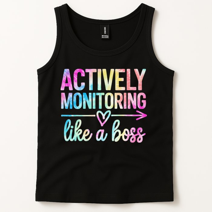 Actively Monitoring Like A Boss State Testing Day Teacher Tank Top