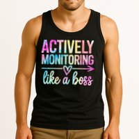 Actively Monitoring Like A Boss State Testing Day Teacher Tank Top