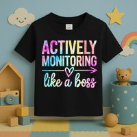 Actively Monitoring Like A Boss State Testing Day Teacher Toddler T-Shirt