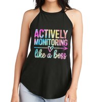 Actively Monitoring Like A Boss State Testing Day Teacher Women's Perfect Tri Rocker Tank