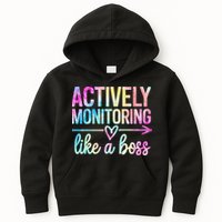 Actively Monitoring Like A Boss State Testing Day Teacher Kids Hoodie