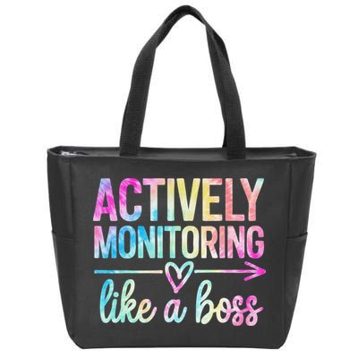 Actively Monitoring Like A Boss State Testing Day Teacher Zip Tote Bag