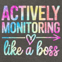 Actively Monitoring Like A Boss State Testing Day Teacher Cotton Canvas Backpack