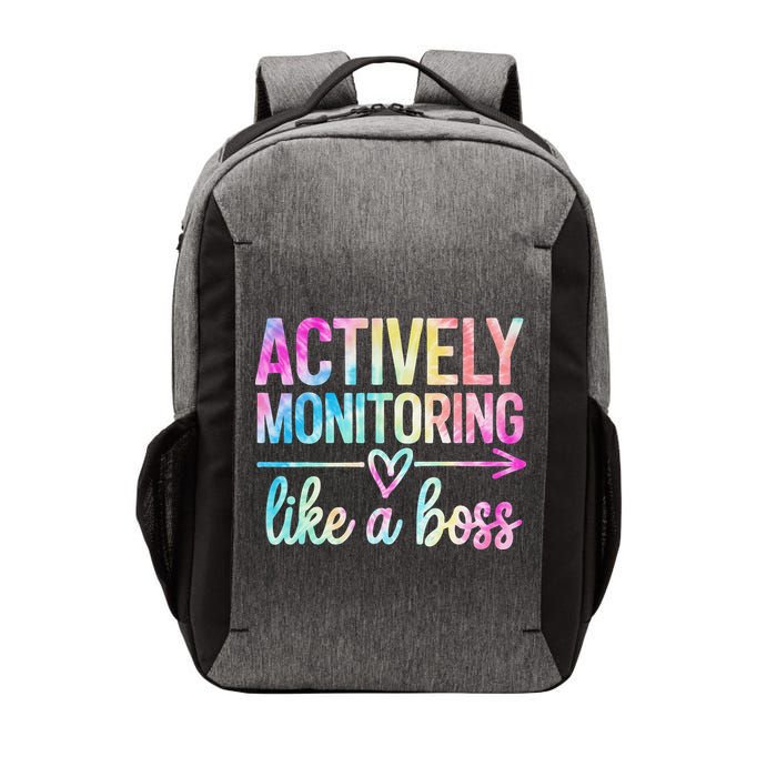 Actively Monitoring Like A Boss State Testing Day Teacher Vector Backpack