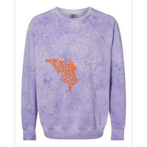 Acute Myeloid Leukemia Warrior Colorblast Crewneck Sweatshirt