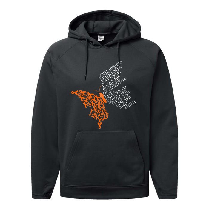 Acute Myeloid Leukemia Warrior Performance Fleece Hoodie