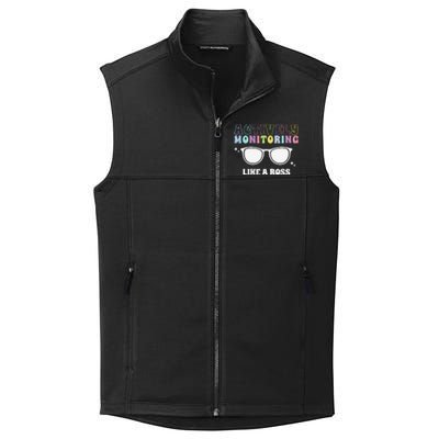 Actively Monitoring Like A Boss Testing Day Funny Teacher Collective Smooth Fleece Vest