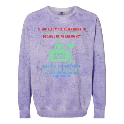 Anti Mandate Medical Freedom Anti Biden Colorblast Crewneck Sweatshirt