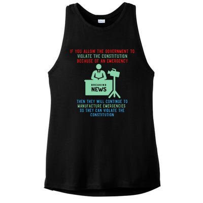 Anti Mandate Medical Freedom Anti Biden Ladies PosiCharge Tri-Blend Wicking Tank