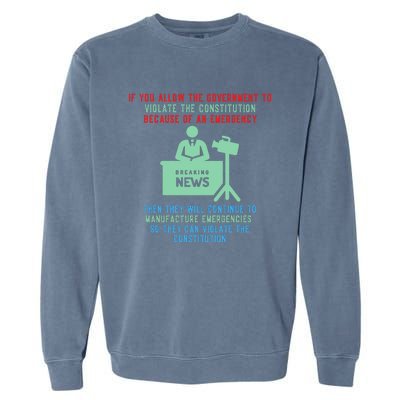 Anti Mandate Medical Freedom Anti Biden Garment-Dyed Sweatshirt